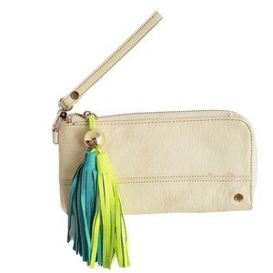 Deux Lux Wallet Cream Tassel Zip Closure